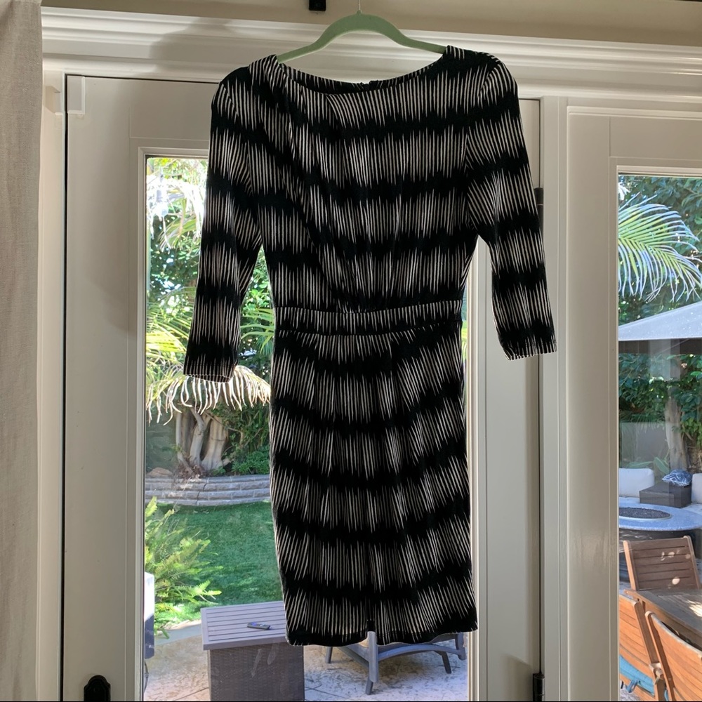 Tart Collections Modal XS Black White Ruched Dress